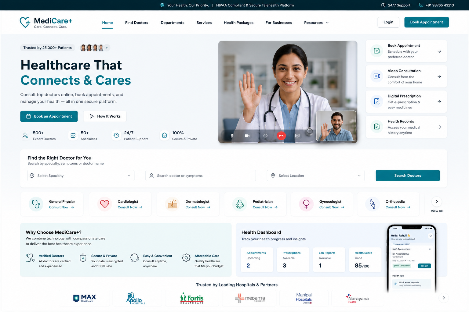 HealthTech Telehealth Platform